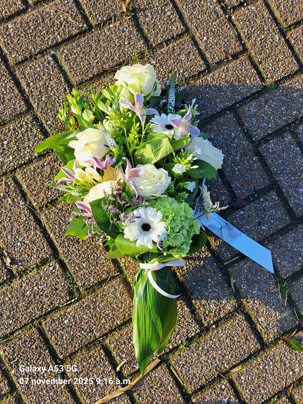 Rouwboeket Witte Sereniteit